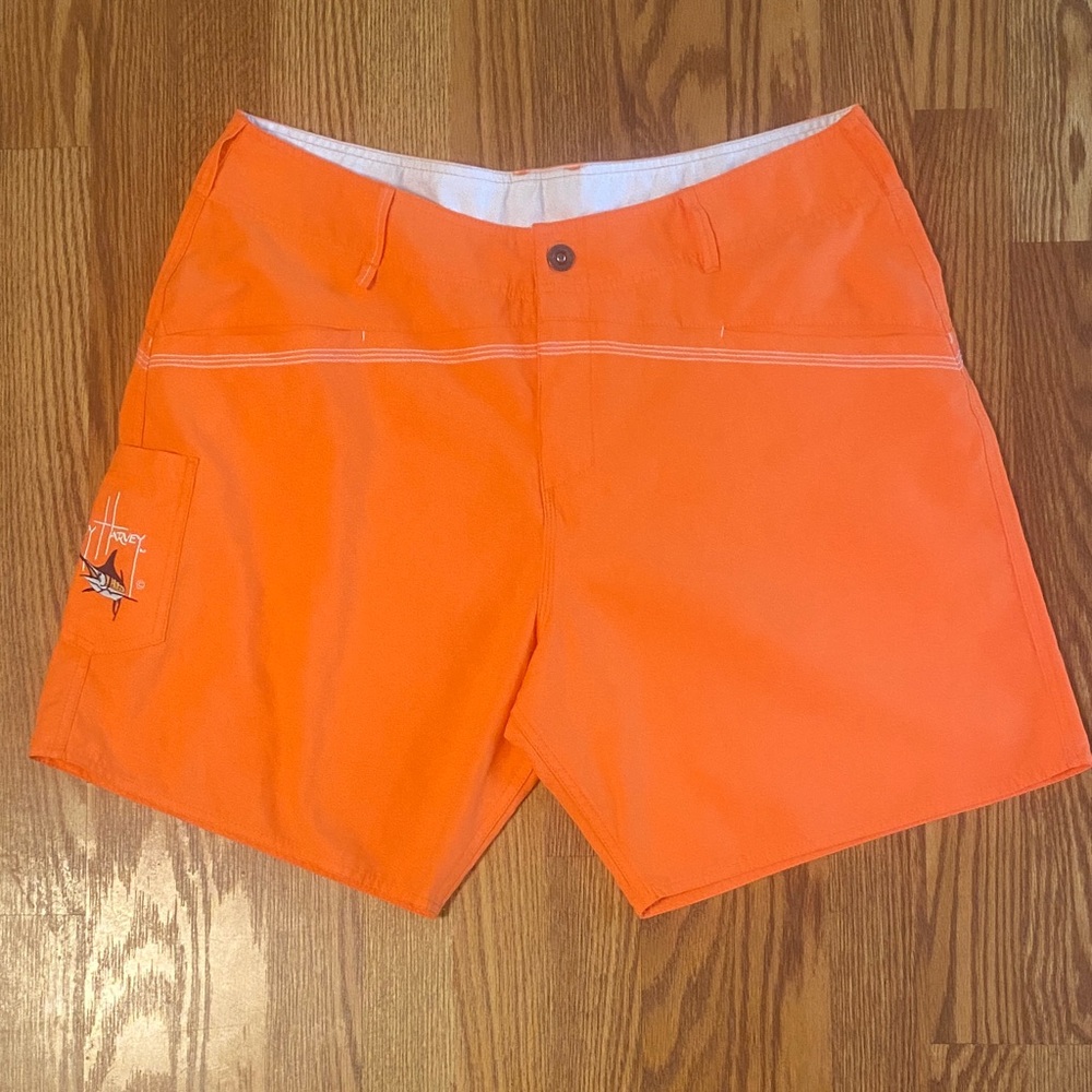 Guy Harvey Vibrant Orange Casual Shorts